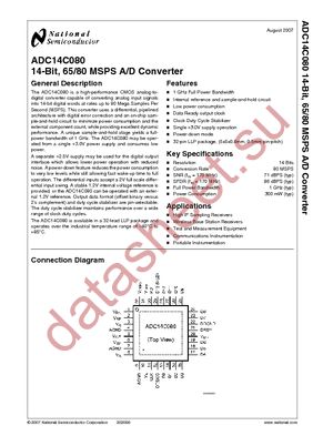 ADC14C080CISQ/NOPB datasheet  